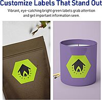 Avery Printable Hexagon Labels, Sure Feed Technology, 2-1/2" x 2-57/64", Bright Green Labels, Print-to-The-Edge, Laser/Inkjet Printable, 60 Total, Great for Cosmetics and Jars