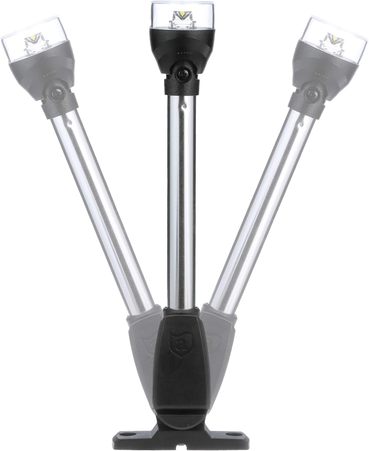 Attwood 5557-PV12A7 LightArmor All-Round LED Fold-Down Navigation Light, 12-Inch, Black Base