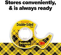 Scotch Double-Sided Tape With Handheld Dispenser, 1/2in x 248in, Clear