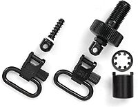 Uncle Mike's Quick Detach Moss 500 Bolt Set Sling Swivels (Blued, 1-Inch), Black