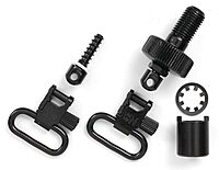 Uncle Mike's Quick Detach Moss 500 Bolt Set Sling Swivels (Blued, 1-Inch), Black