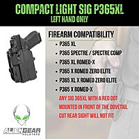 ALIEN GEAR Rapid Force Level 2 OWB Holster – Locking Belt Slide – Left Hand – Optic Compatible