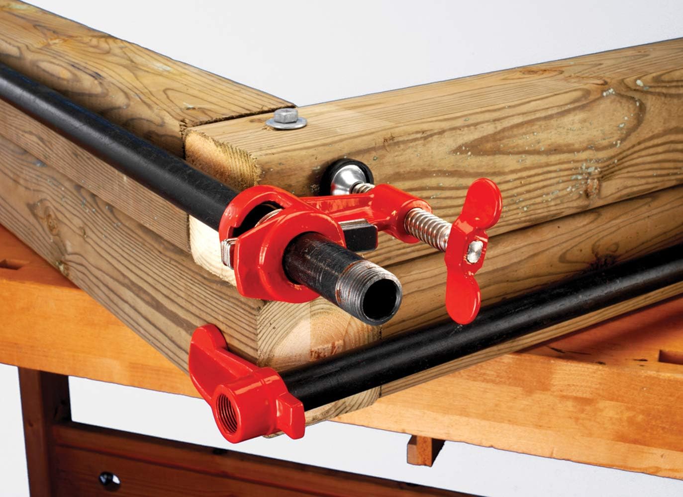 BESSEY PC-34DR, 3/4 In. Pipe Clamps, Deep Reach 2-1/2 In. - Incredibly Versatile, Easy To Assemble