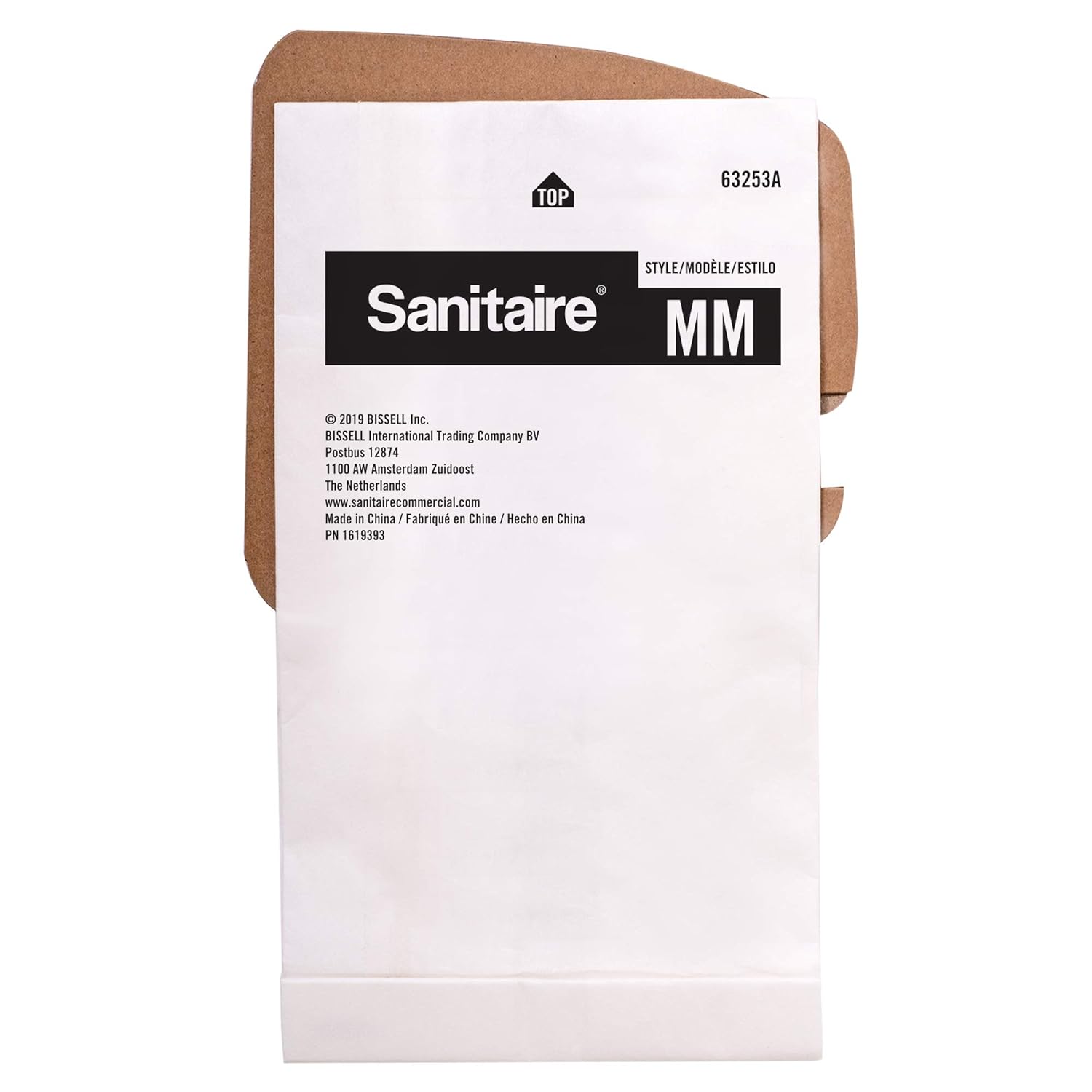 Sanitaire MM Premium Paper Bag (Pack of 5), Fits Models S3680 & SC3680 Canister Vacuums, 63253A, White