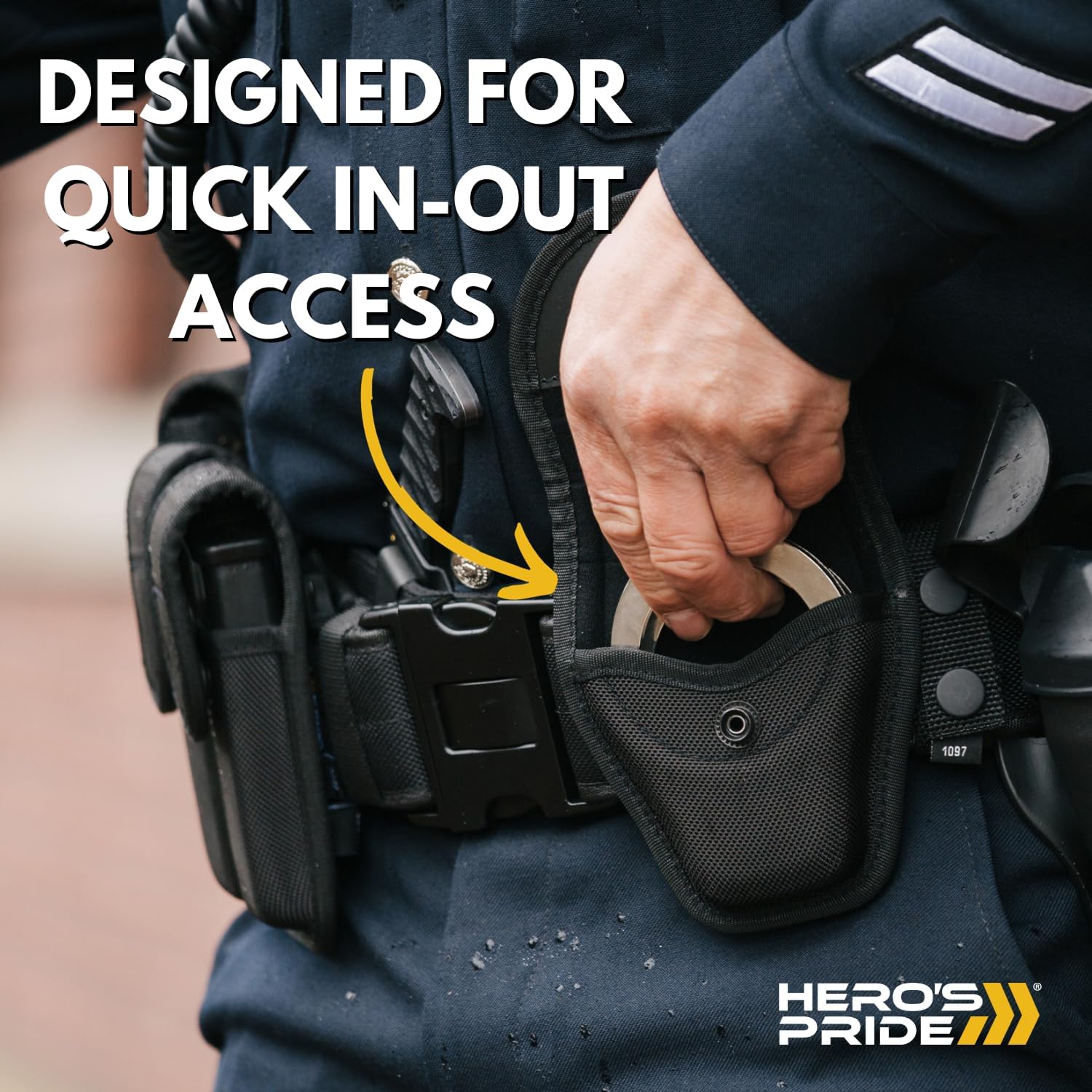 HERO'S PRIDE AirTek Single Handcuff Case - On-Duty Belt Carry