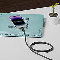 CODi 3ft USB-C to USB-C Braided Nylon Charging Cable | Fast Charge & Sync | Durable Aluminum Housing