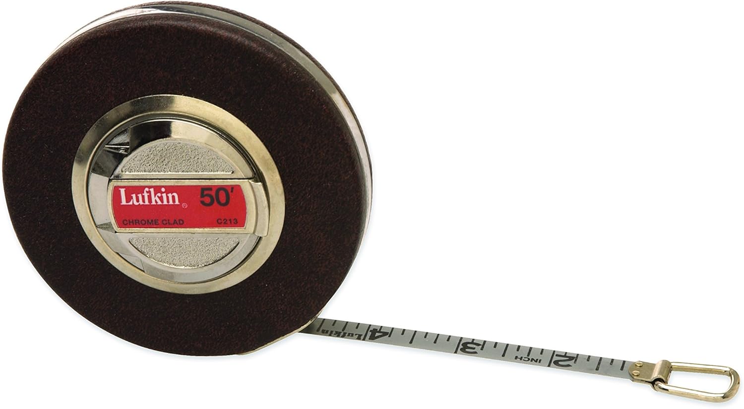 Crescent Lufkin 3/8" x 50' Anchor Chrome Clad Engineer's Tape Measure - C213DN, Black