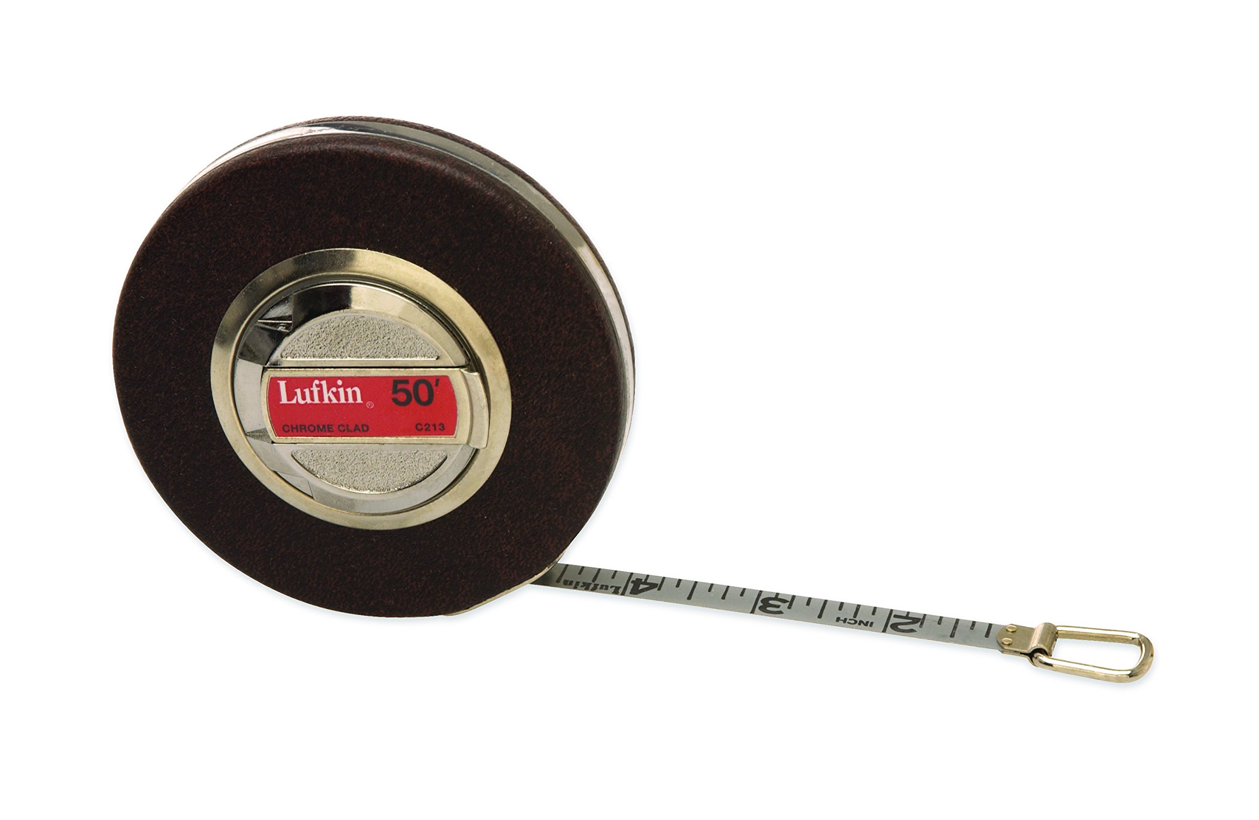 Crescent Lufkin 3/8" x 50' Anchor Chrome Clad Engineer's Tape Measure - C213DN, Black