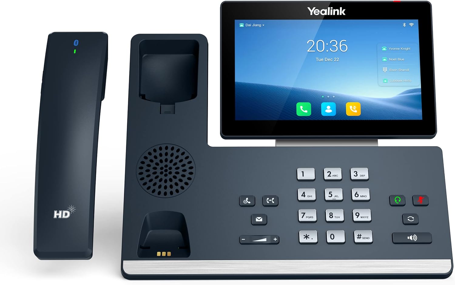 Yealink T58W Pro Smart Business Phone Android 9 with Bluetooth Wireless Handset Not Included Power Adaptor