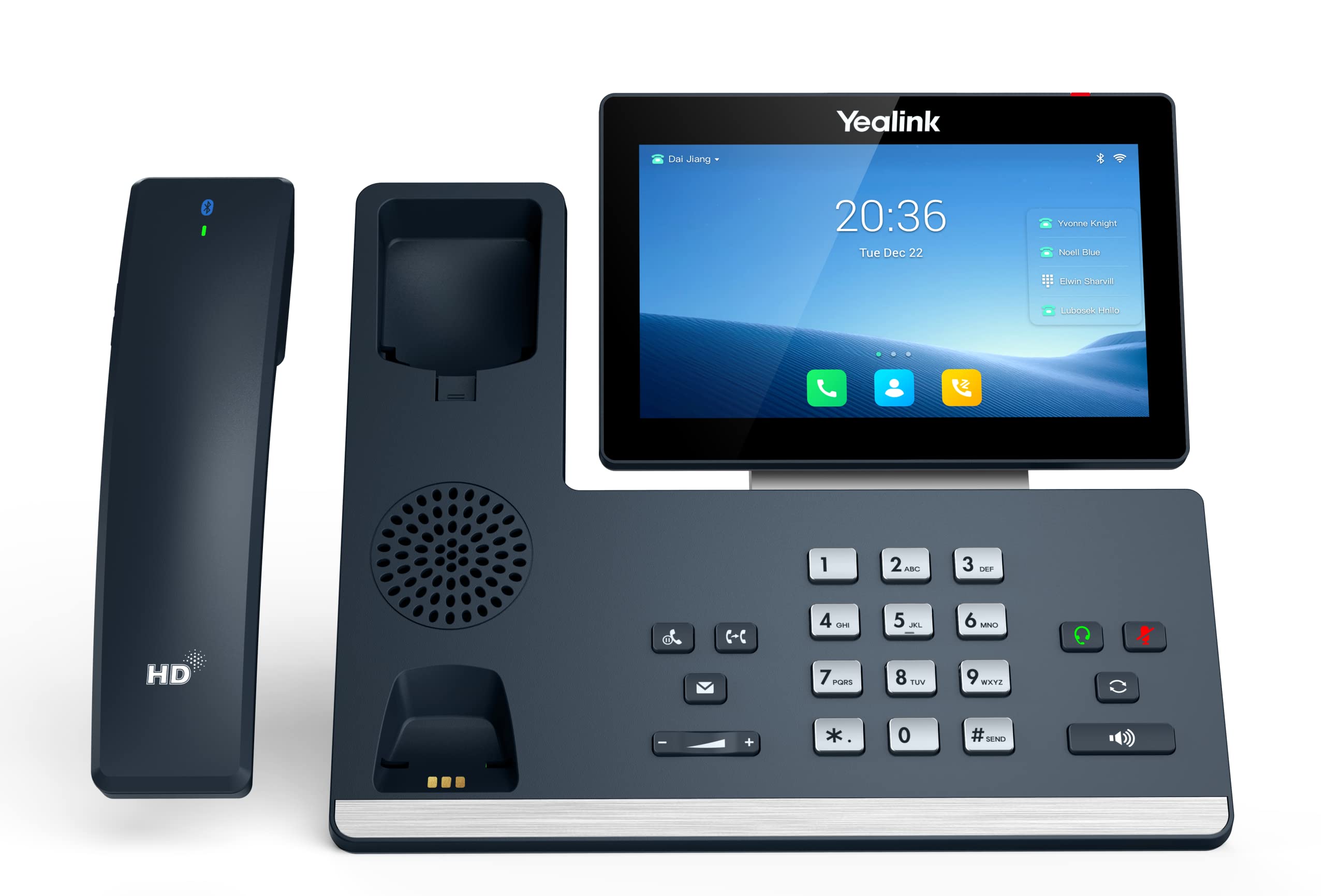 Yealink T58W Pro Smart Business Phone Android 9 with Bluetooth Wireless Handset Not Included Power Adaptor