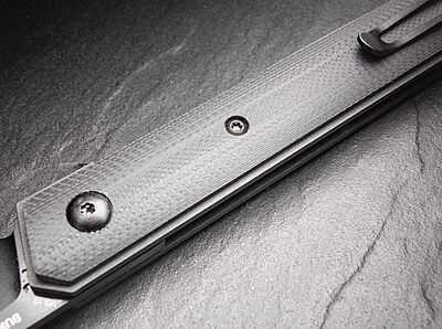 BÖKER PLUS Kwaiken Air - Minimalist and Ultra Light Weight EDC Pocket Knife, G10, Titanium, Cocobolo Handles, Designed by Lucas Burnley (All Black)