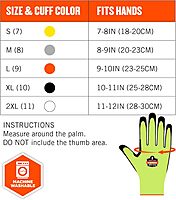 ERGODYNE ProFlex 7041 Hi-Vis Nitrile Coated Cut Resistant Gloves