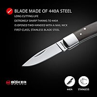 Boker Magnum 01MB318 Jewel Pocket Knife with 2 1/8 in. 440C Stainless Steel Blade, Brown