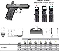 Night Fision Optics Ready Stealth Night Sight Set for Glock 43/43X/43X MOS