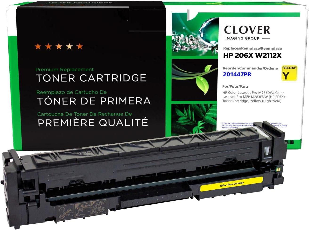 Clover Remanufactured High Yield Toner Cartridge Replacement for HP 206X (W2112X) | Yellow