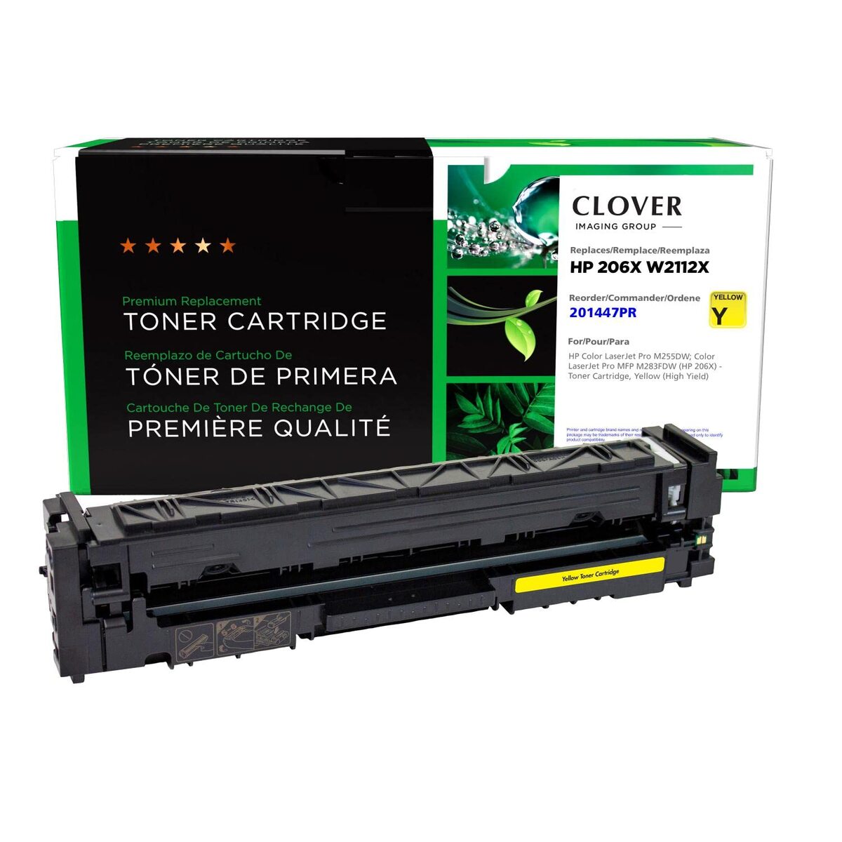 Clover Remanufactured High Yield Toner Cartridge Replacement for HP 206X (W2112X) | Yellow
