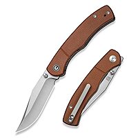 CIVIVI Clingman EDC Pocket Folding Knife, 2.99" Nitro-V, Liner Lock, Titanium Reversible Clip