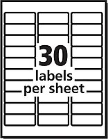 Avery Easy Peel Printable Address Labels with Sure Feed, 1" x 2-5/8" Customizable Stickers, White, 3,000 Blank Mailing Labels, Great for Mailing, Shipping, and More (5160) 3,000 labels