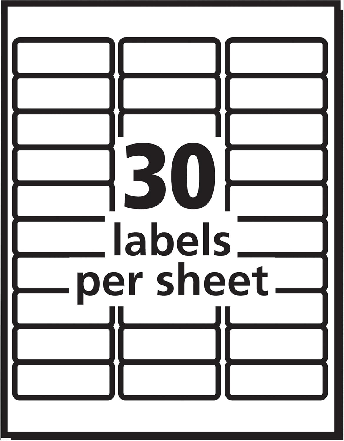 Avery Easy Peel Printable Address Labels with Sure Feed, 1" x 2-5/8" Customizable Stickers, White, 7