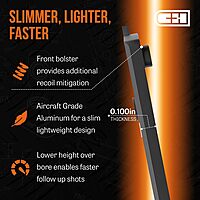 C+H Precision Optics Adapter Plate with 10-8 Rear Sight for SIG P320 Legion (X-Five/M17/M18) with Romeo 1 Pro Optic Ready Cut and Trijicon RMR/SRO, Holosun 407C/507C/508C/508T