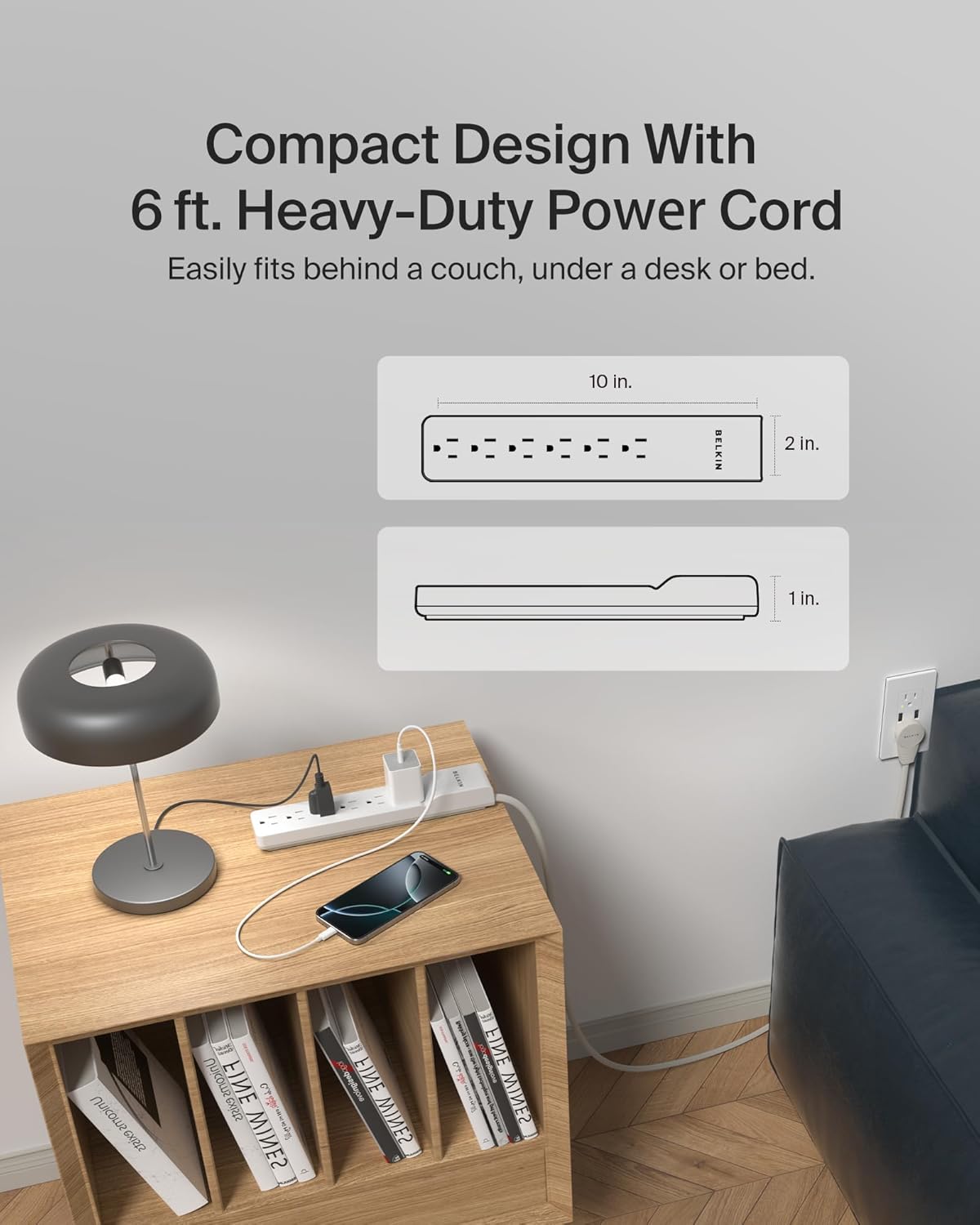Belkin 6-Outlet Surge Protector Power Strip