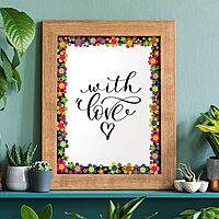 BARKER CREEK Designer Computer Paper, Neon Flower Power, 8.5” x 11”, Decorative Printer Paper, Stationery, 50 Sheets per Pkg, Home, School and Office Supplies (730)