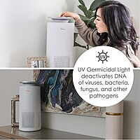 CRANE Air Purifier with True HEPA Filter