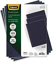 Fellowes Linen Presentation Covers, 11-1/4 Inch x 8-3/4 Inch, Navy, 200 per Pack (52113)