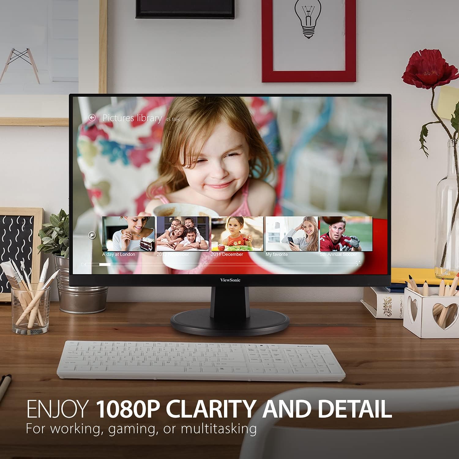 ViewSonic VA2247-MH / VA2447-MH Full HD 1080p Monitor with 100Hz, FreeSync, Eye Care