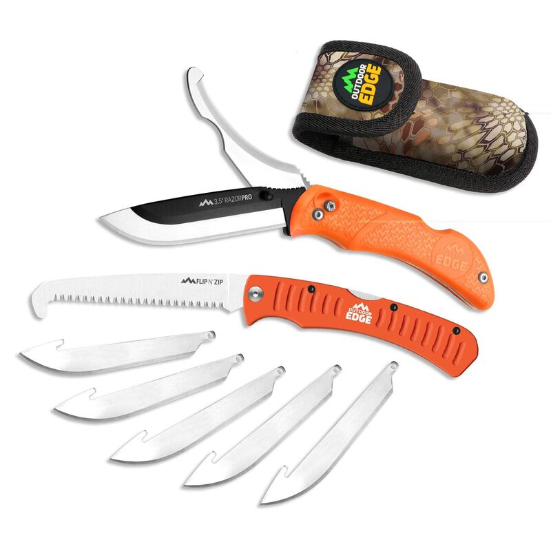 Outdoor Edge Razor-Pro/Saw Combo Folding Knife Box (Clam Pack), Orange