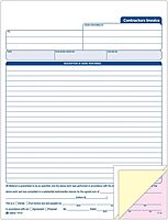 Adams Contractor’s Invoice Book, 3-Part, 50 Sets per Book, 50 Pages (ABFTC8122) 1-Pack