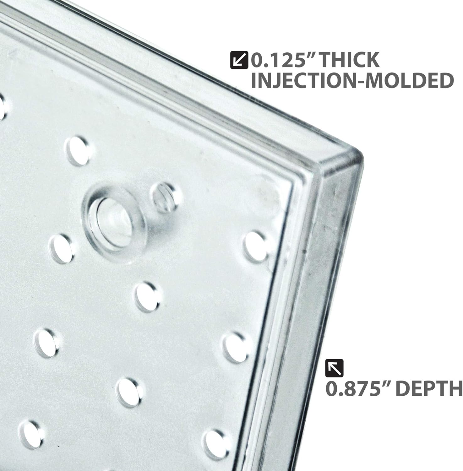 Azar Displays Multi-Tier Acrylic Pegboard Wall Brochure Holder