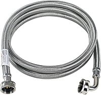 Certified Appliance Accessories Washing Machine Hose with 90 Degree Elbow, Hot or Cold Water Supply Line, 4 Feet