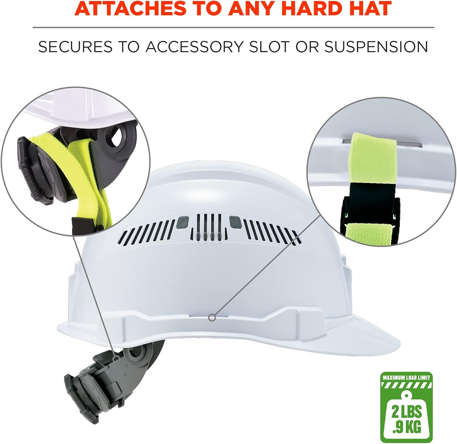 Ergodyne Squids 3155 Lanyard with Clamp End, Easily Attaches to Hard Hat, Tools or Small Valuables