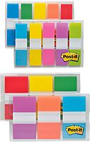 Post-it Flags Combo Pack, 4 On-The-Go Dispensers/Pack, 120 .94 in Wide and 200 .47 in Wide Flags