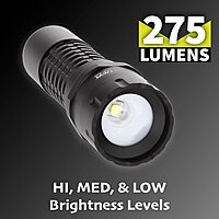 Nightstick NSP-420 Adjustable Beam Flashlight, 3 AAA, Black