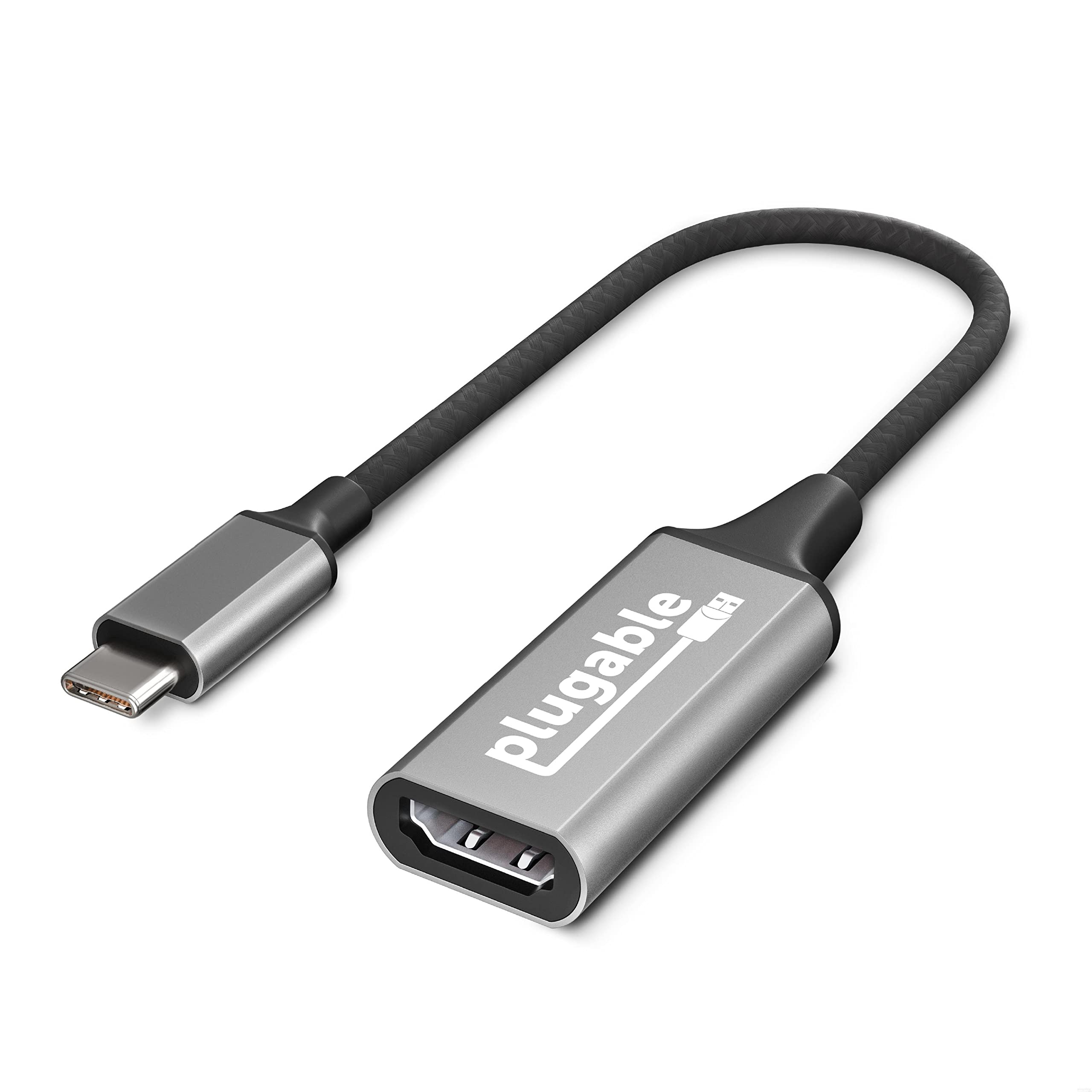Plugable USB C to HDMI Adapter, HDMI 2.0, USB4 / Thunderbolt Adapter for 4K Monitor up to 4K 60Hz (USBC-HDMI) iPhone 15