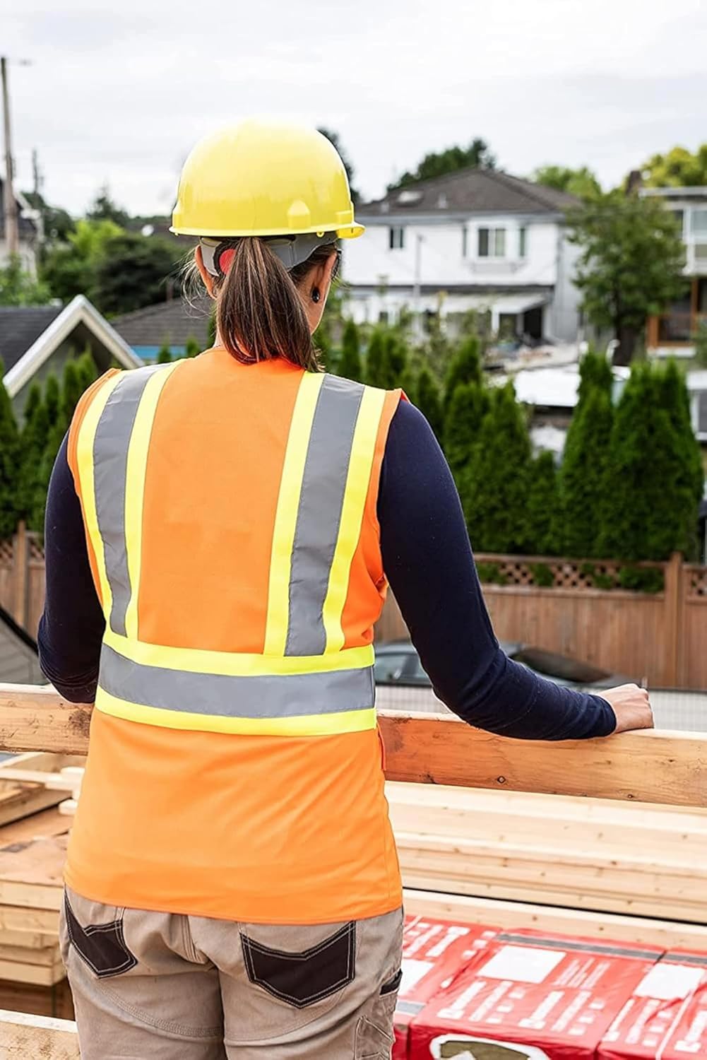 Pioneer Safety Vest for Women With Pockets - Hi-Vis Reflective Tape