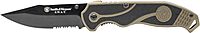 Smith & Wesson SWAT II 8.5in S.S. Spring Assisted Folding Knife with 3.5in Serrated Drop Point and Rubberized Aluminum Handle for Outdoor Survival and EDC Box