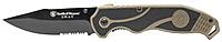 Smith & Wesson SWAT II 8.5in S.S. Spring Assisted Folding Knife with 3.5in Serrated Drop Point and Rubberized Aluminum Handle for Outdoor Survival and EDC Box