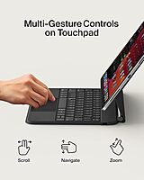 Belkin Pro Keyboard Case with Magnetic Stand, Backlit Bluetooth Keyboard, Trackpad & Apple Pencil Storage