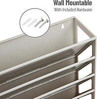Mind Reader 5-Tier Vertical File Holder, Desktop Organizer, Wall Mount