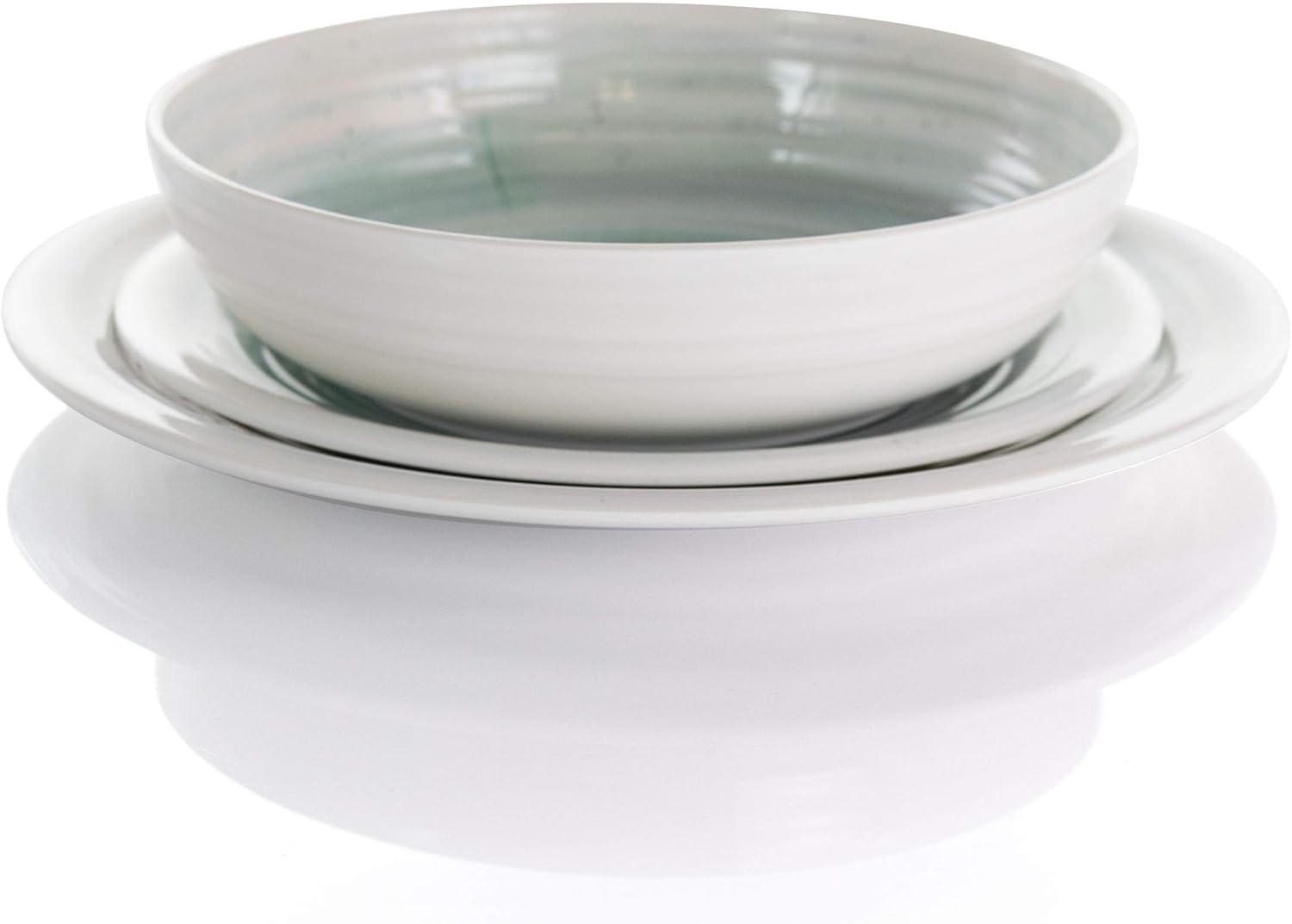 Elama 12-Piece Lightweight Melamine Dinnerware Set