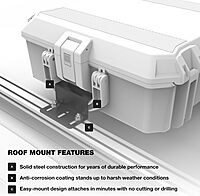 Pelican Vault Case Roof Rack Mount - Compatible with Pelican Vault Cases v700, v730 and v800 (Black)