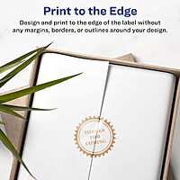 AVERY Glossy Clear Starburst Labels 1.75" - Sure Feed Technology, Print-to-The-Edge