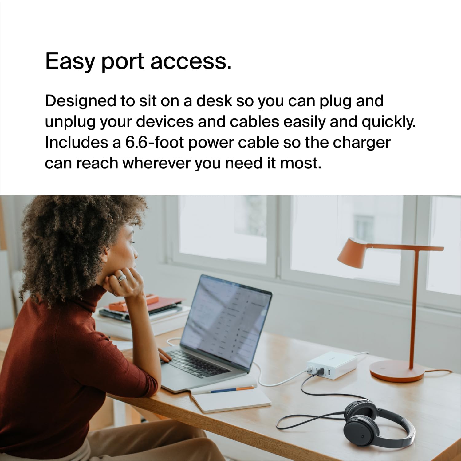 Belkin 4-Port Charger Block 108W - GaN Charger, Multi-Port w/ USB-C PD Fast Charge & USB-A Ports for Apple MacBook