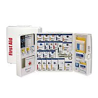 First Aid Only 90580 50-Person SmartCompliance OSHA First Aid Cabinet for Businesses, Large Plastic First Aid Cabinet Without Medications, 203 Pieces