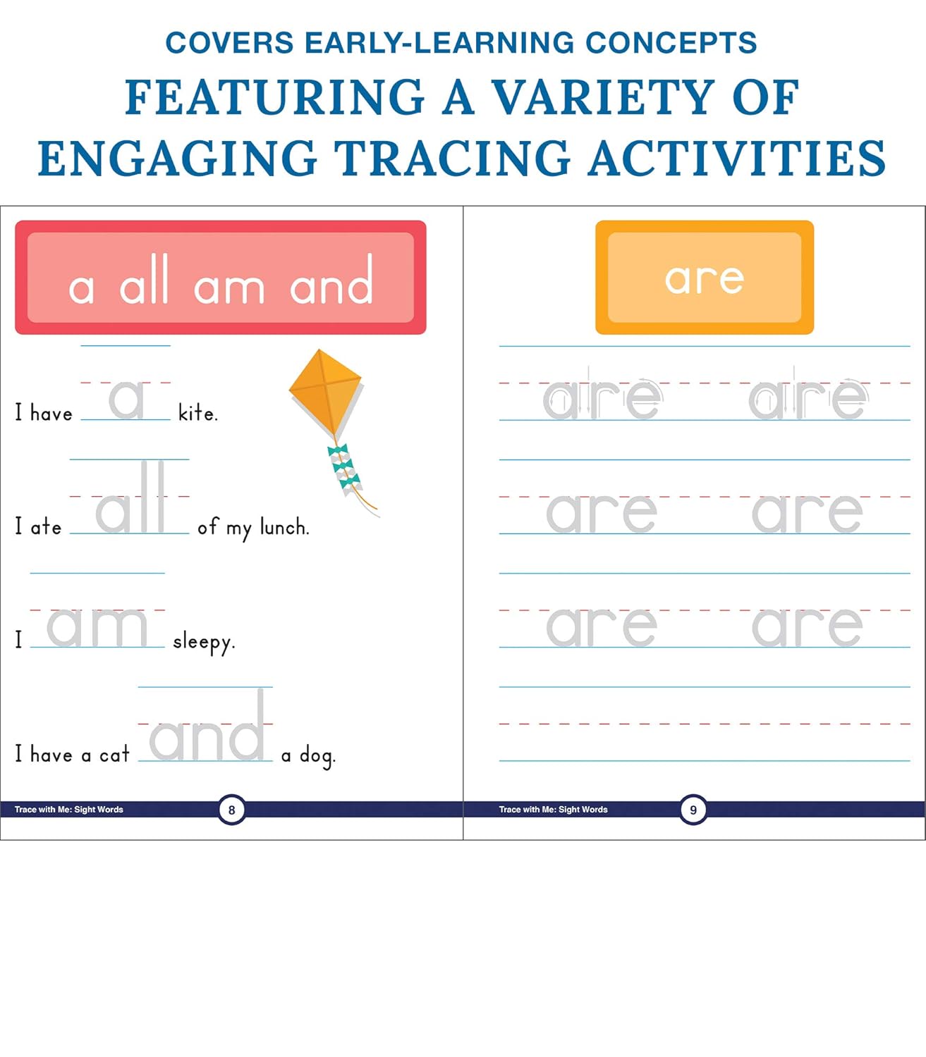 Carson Dellosa Trace With Me: Sight Words Handwriting Workbook for Kids Ages 3