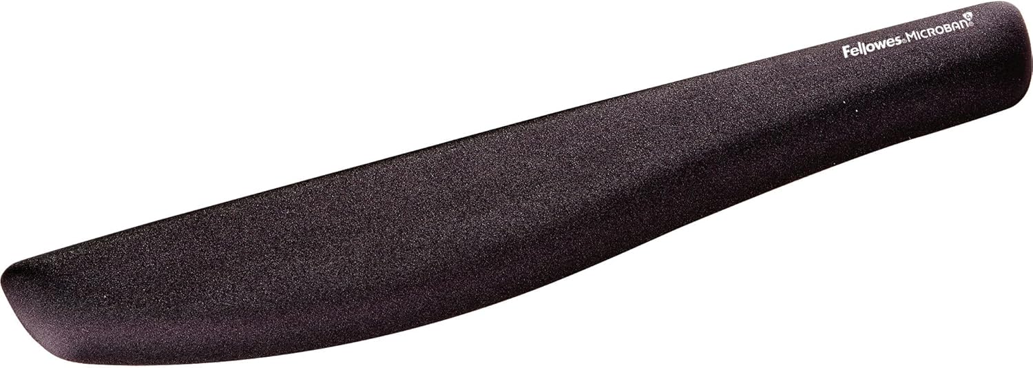 FELLOWES PlushTouch FoamFusion Keyboard Wrist Rest with MICROBAN