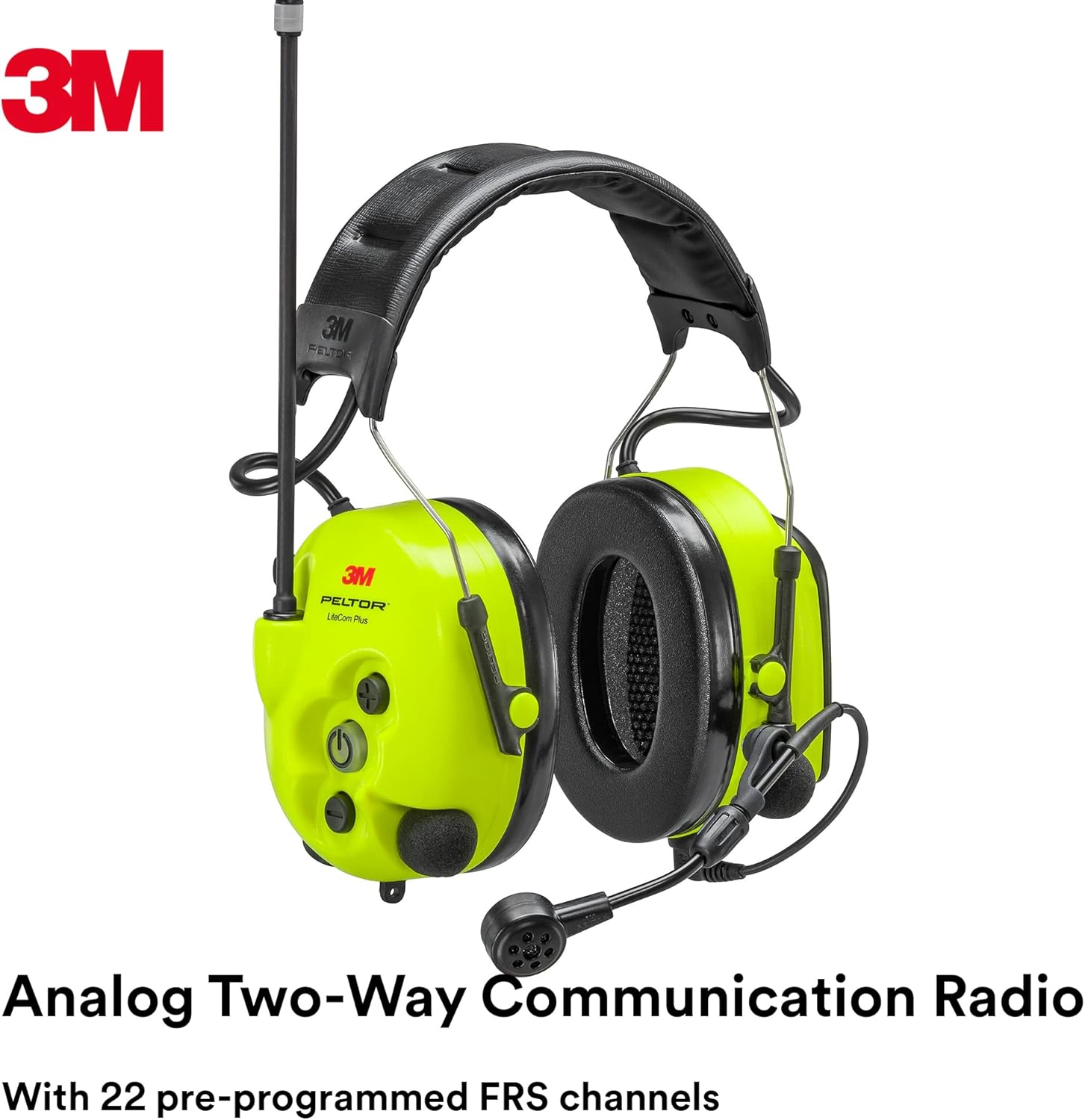 3M PELTOR LiteCom Plus Headset MT73H7A4610NA, Headband Style Hearing Protection, 2-Way Radio